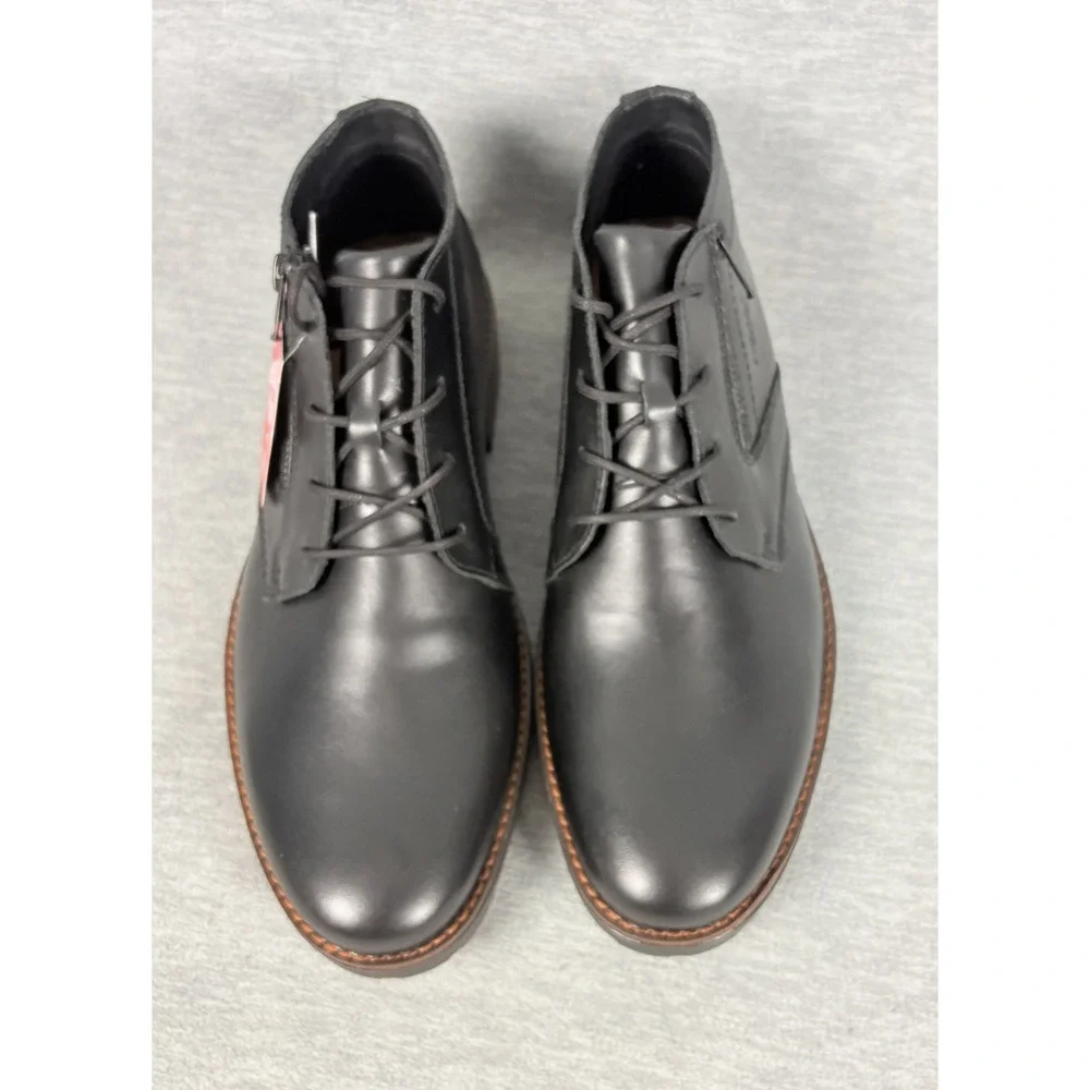 Rieker Dustin 09 Nero Chukka Boots Mens 10 Black Leather Antistress Comfort